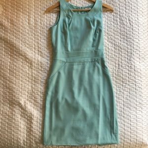 Teal J. Crew Midi Suit Dress